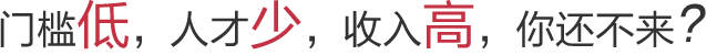 门槛低，人才少，收入高，你还不来？